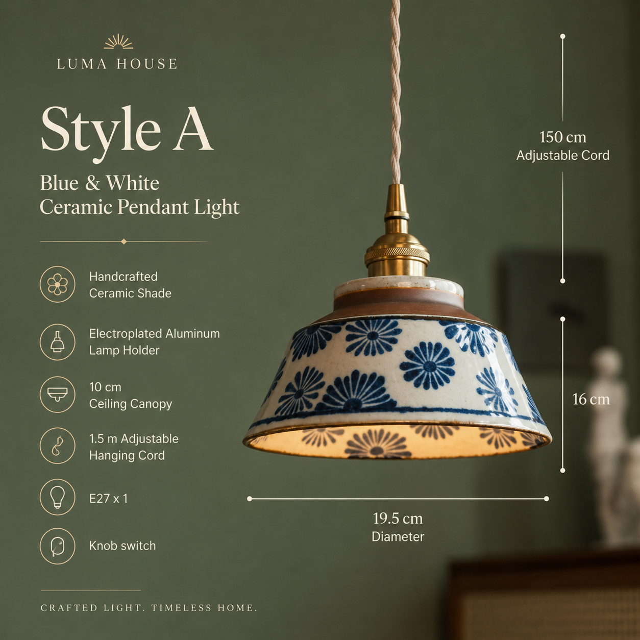 Wei | Retro Ceramic Pendant Light