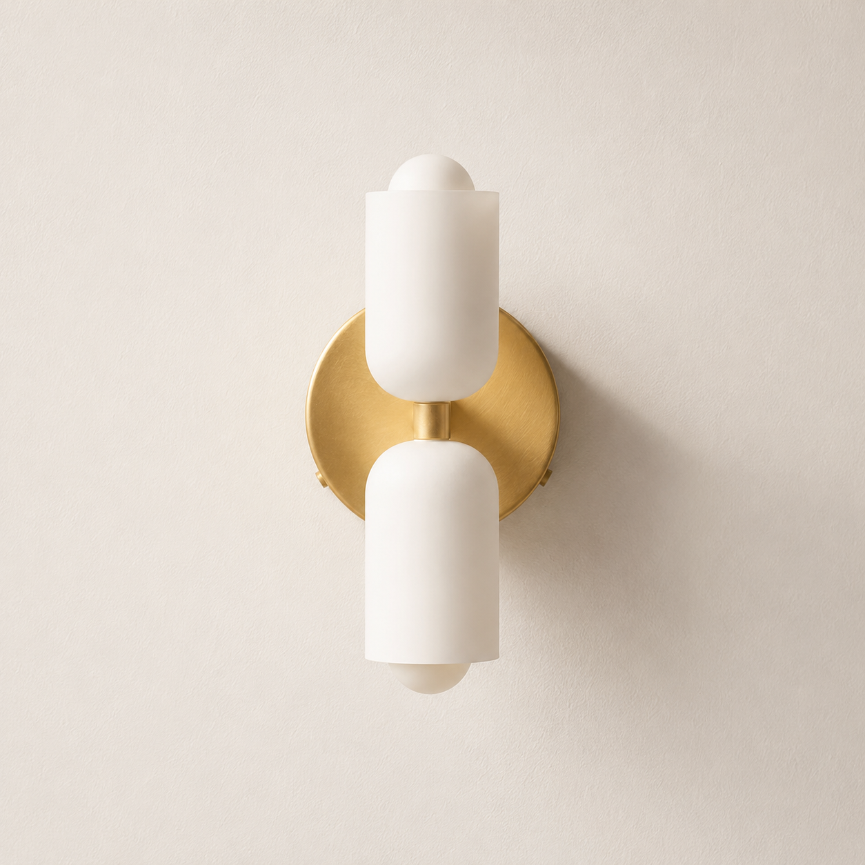 Colette | Modern French Cream Double Glass Wall Sconce