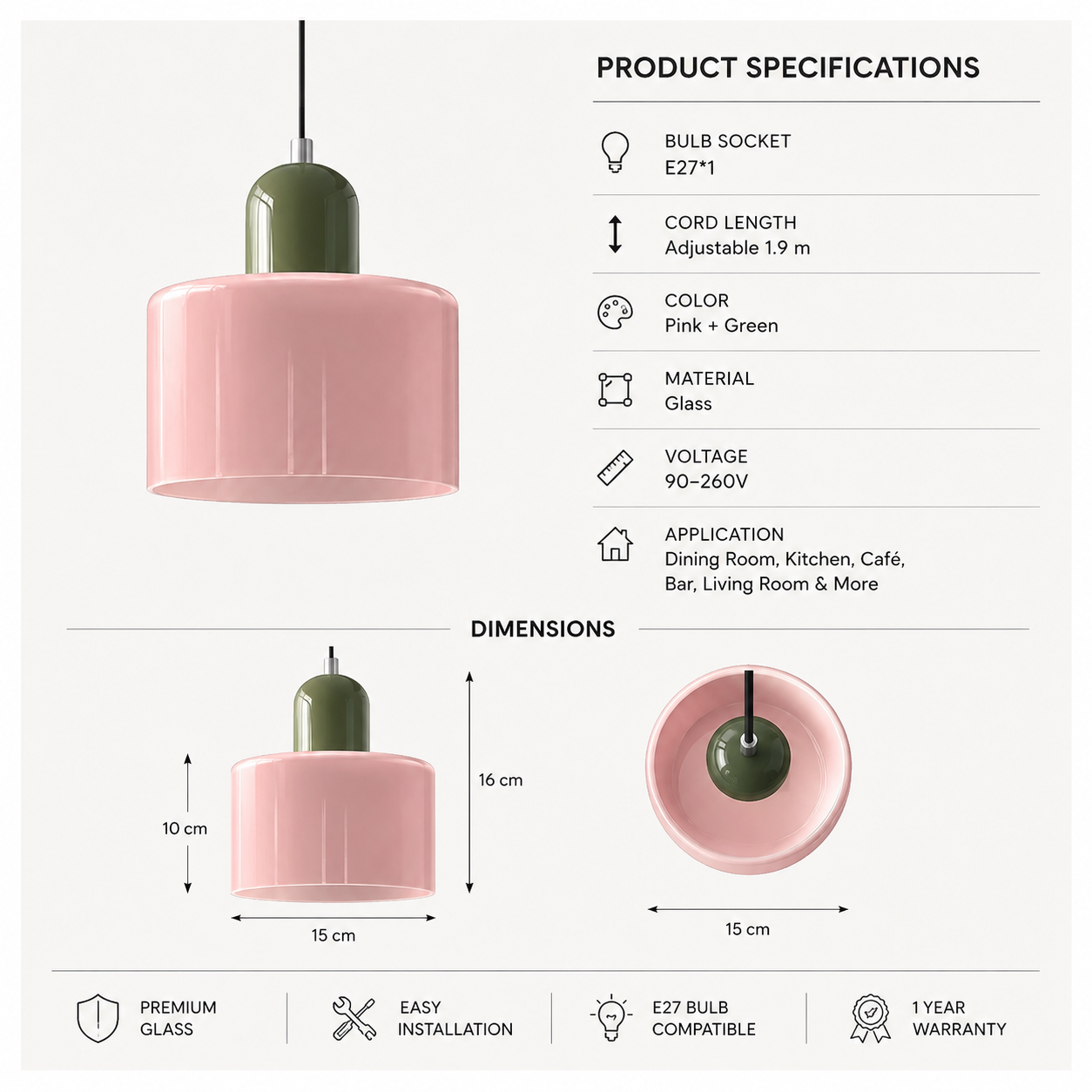 Ingrid | Nordic Modern Glass Pendant Light