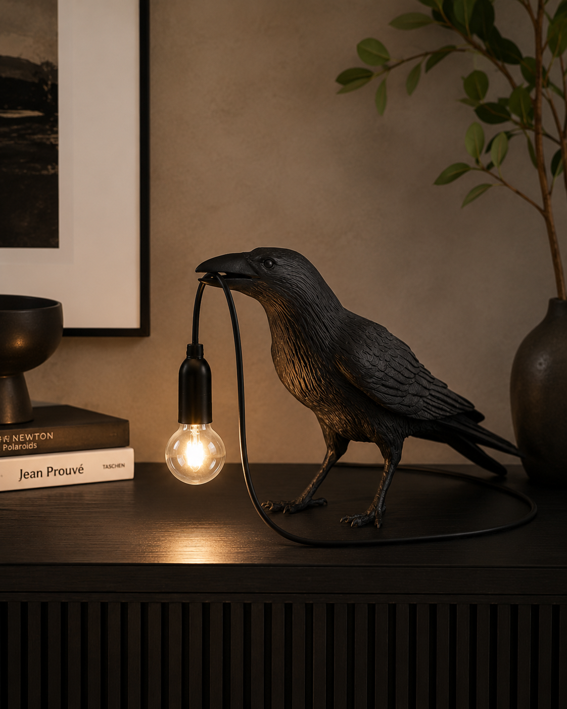 Corvin | Midnight Raven Desk Lamp