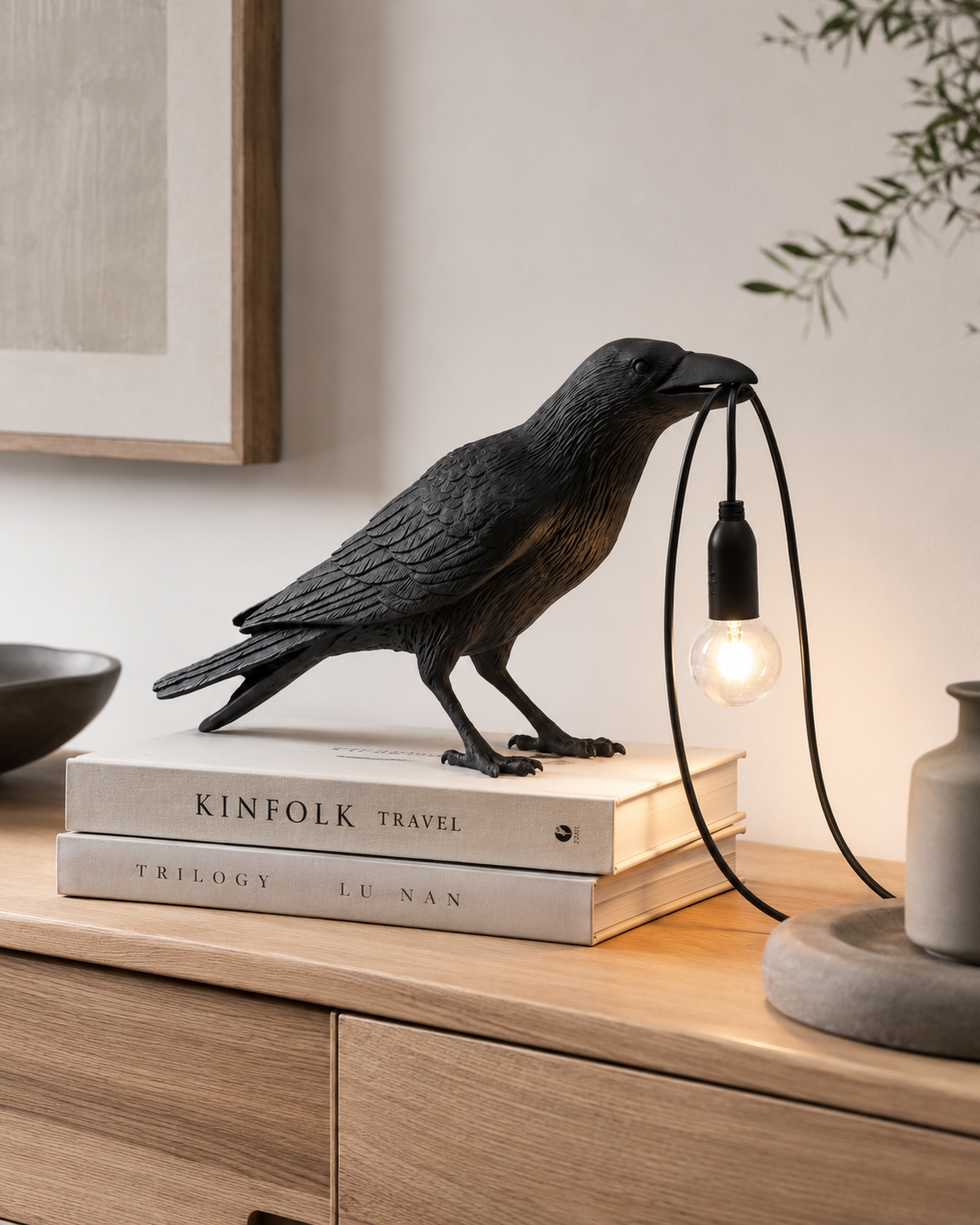 Corvin | Midnight Raven Desk Lamp