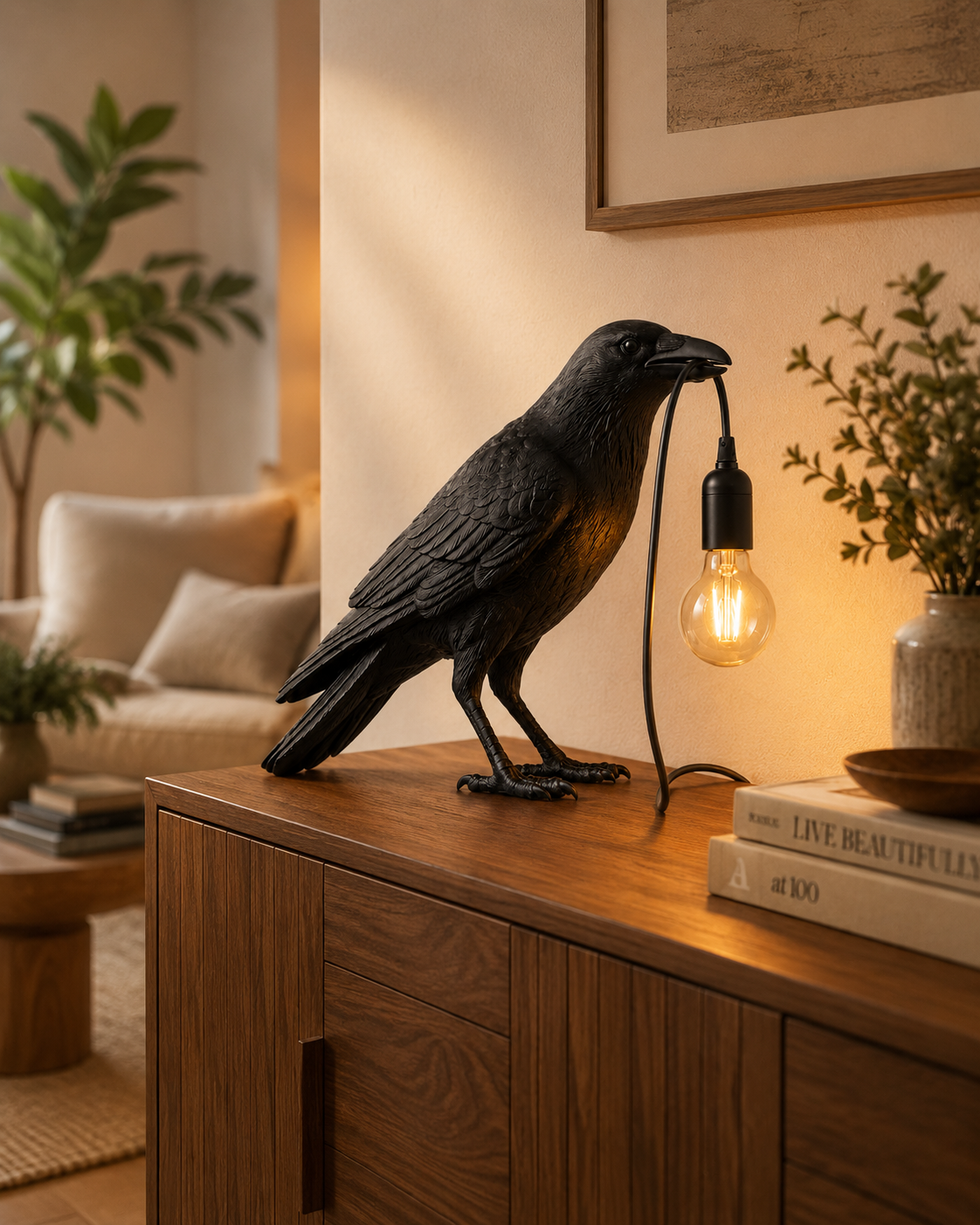 Corvin | Midnight Raven Desk Lamp