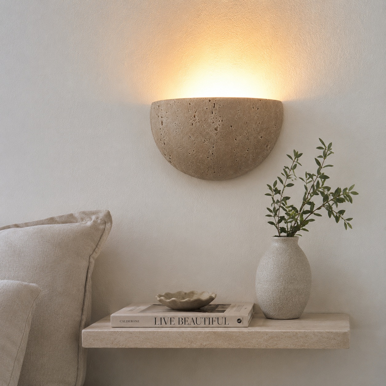 Dune | Travertine Wall Sconce