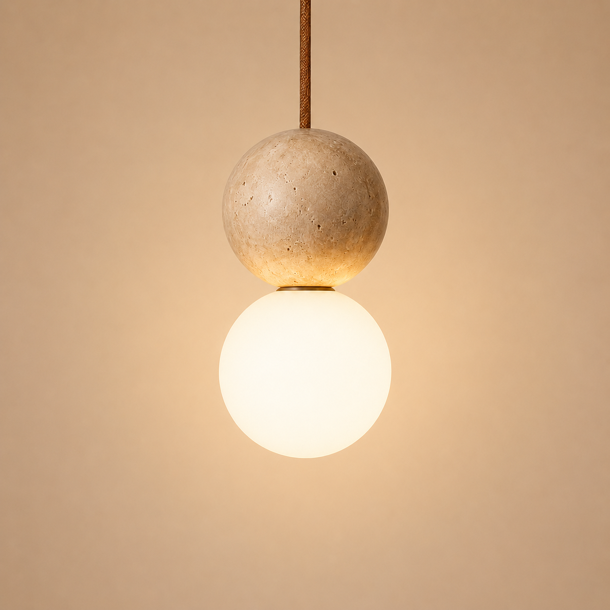 Callum | Travertine Globe Pendant