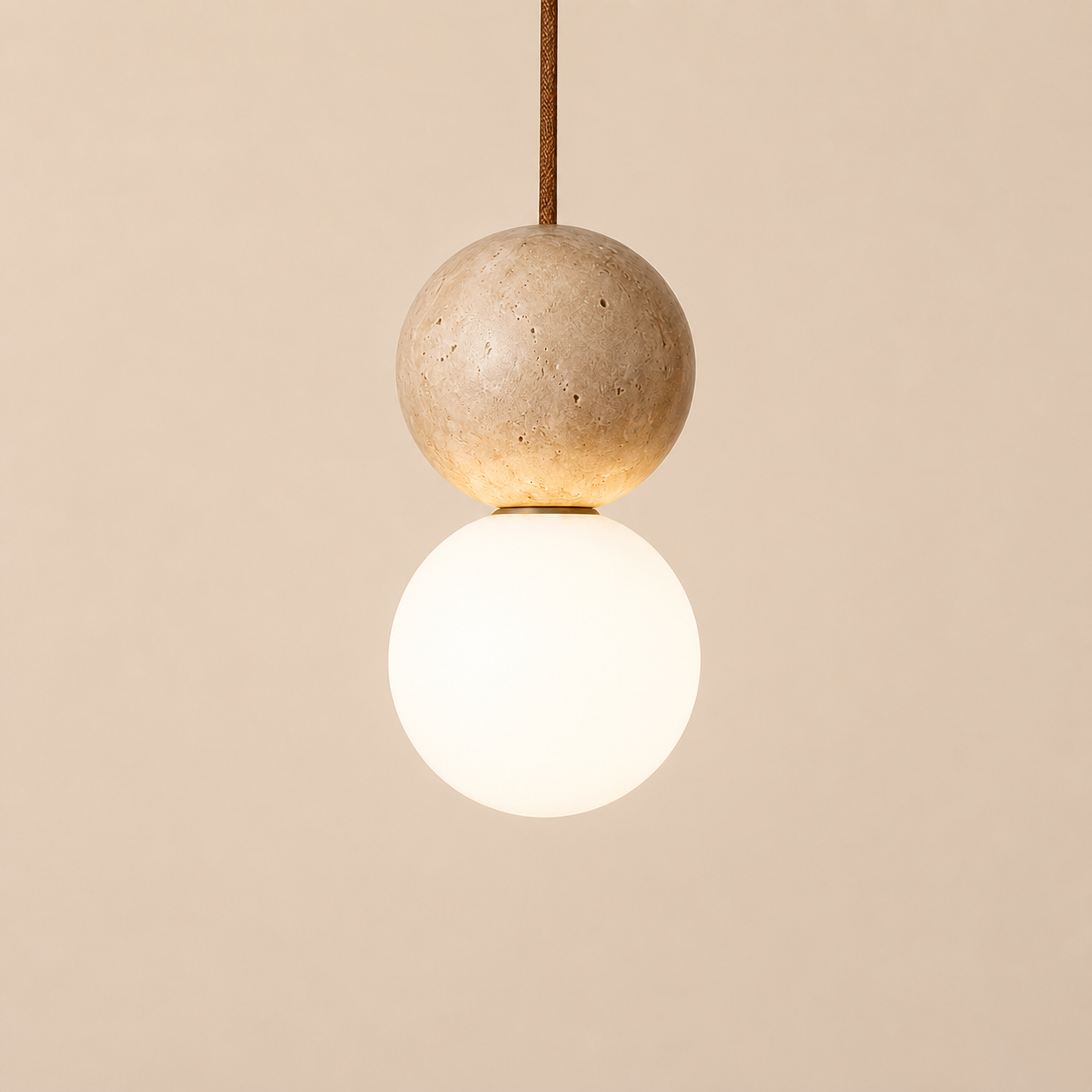 Callum | Travertine Globe Pendant
