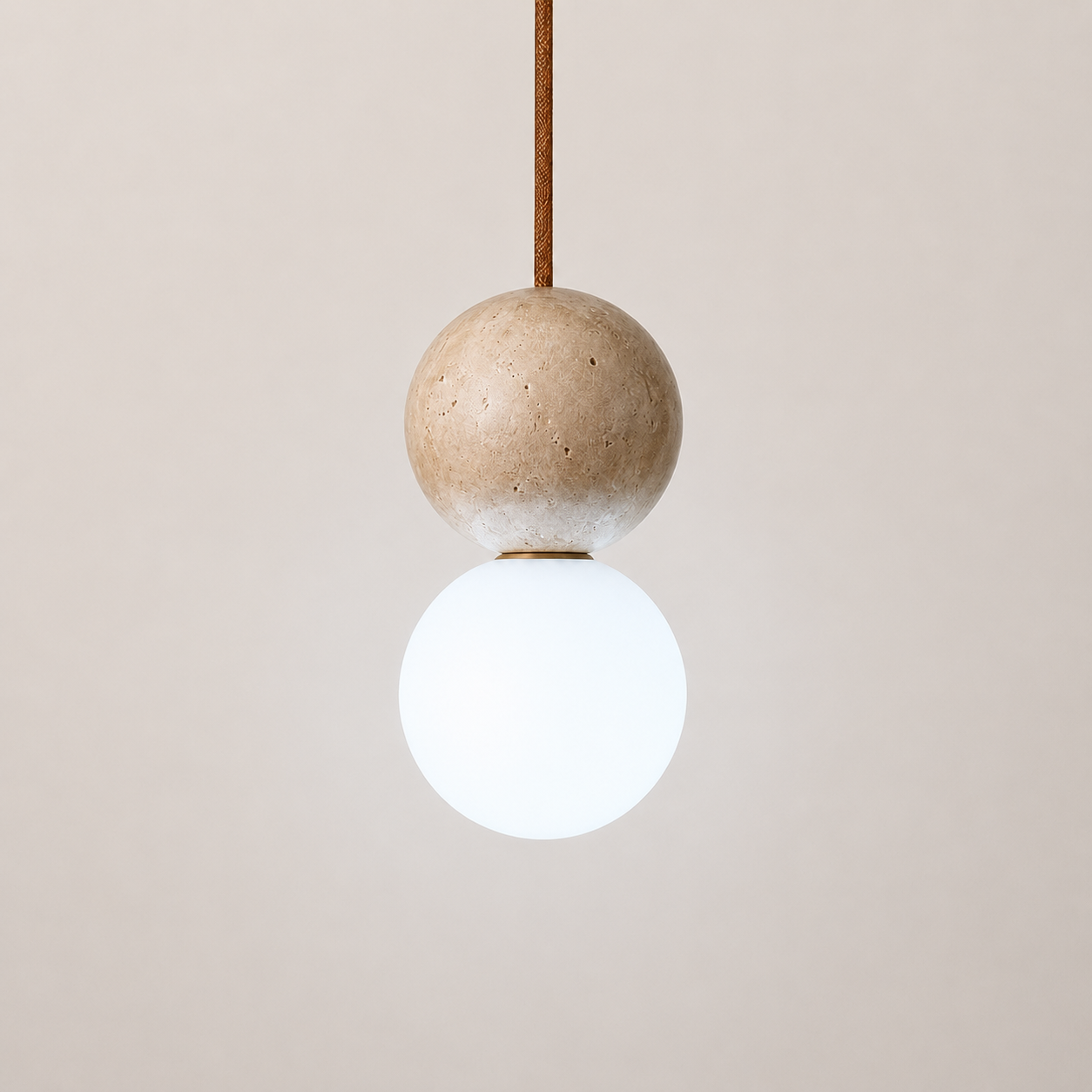 Callum | Travertine Globe Pendant