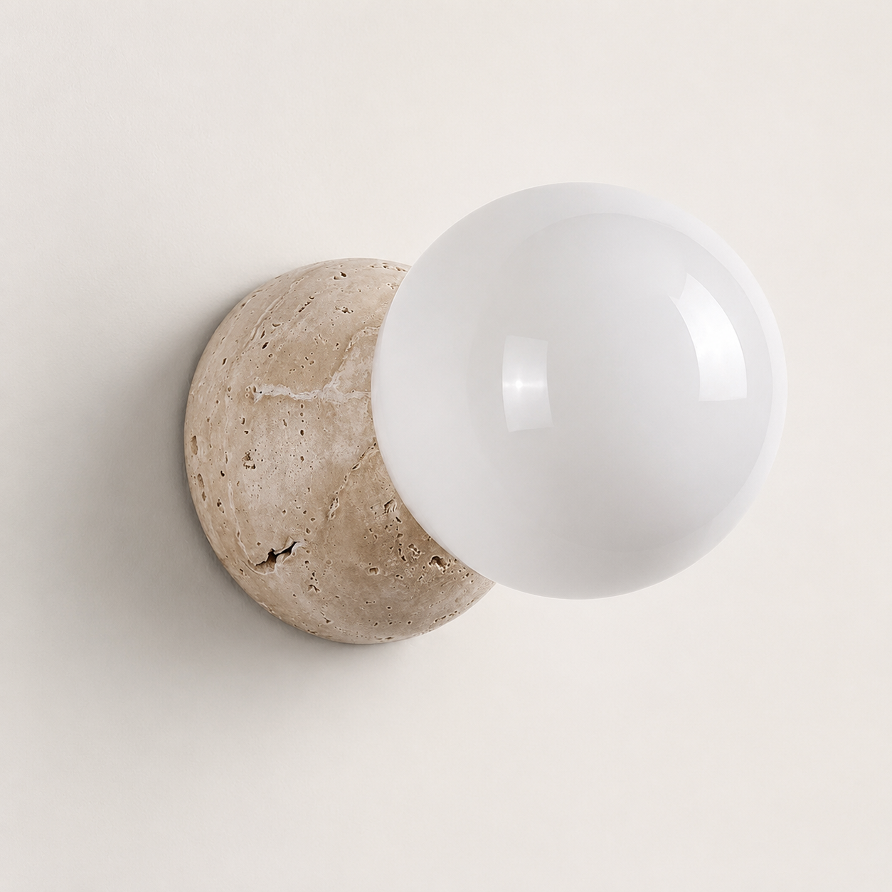 Wes | Stone Globe Wall Sconce