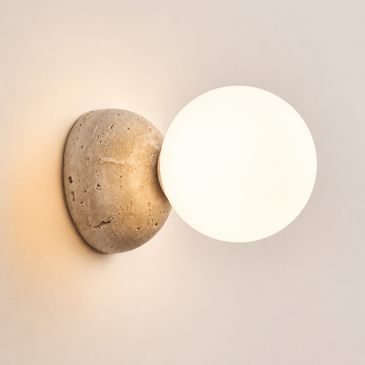 Wes | Stone Globe Wall Sconce