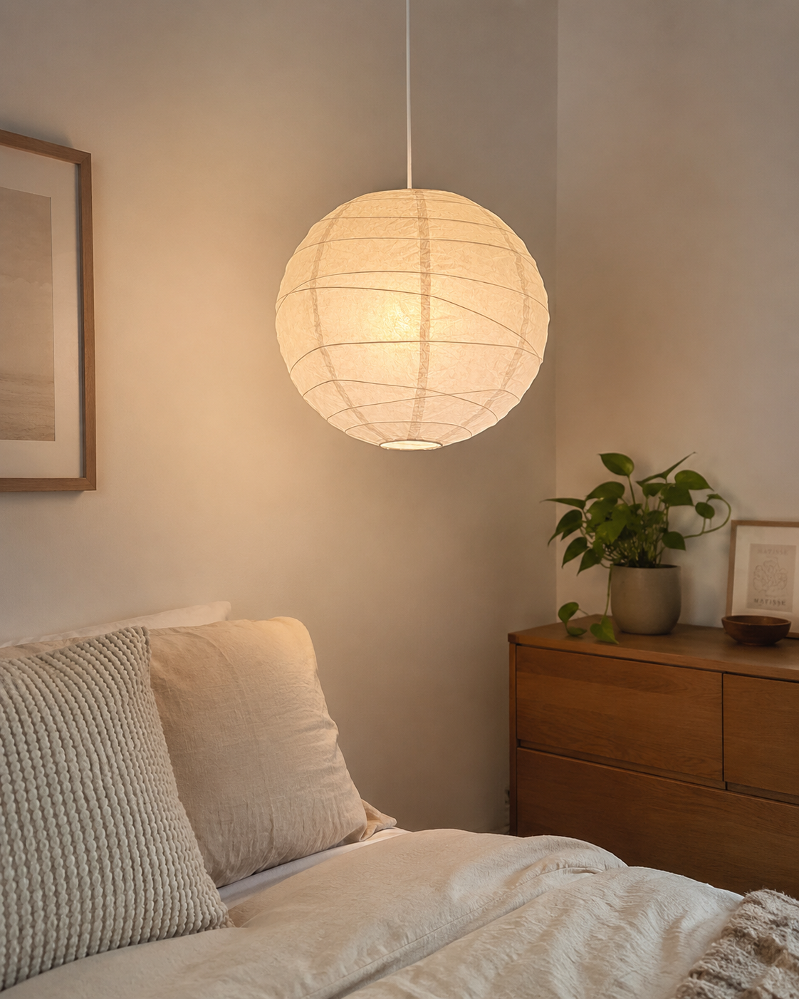 Emiko | Japanese Rice Paper Pendant Light