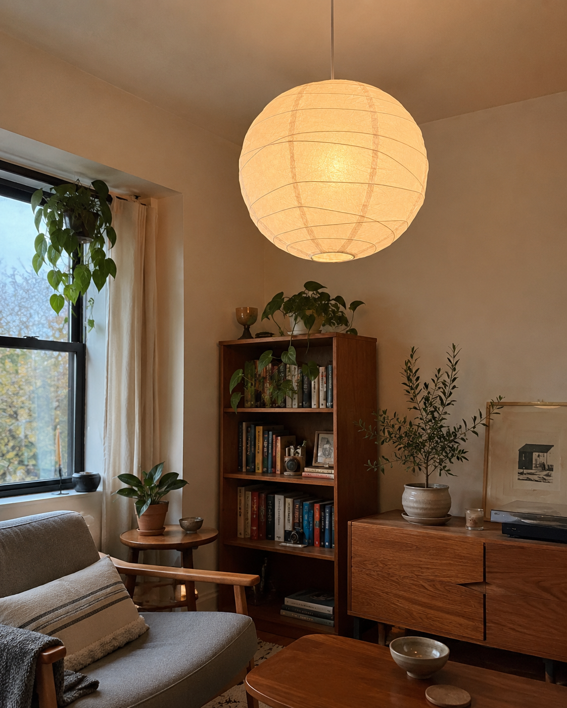 Emiko | Japanese Rice Paper Pendant Light