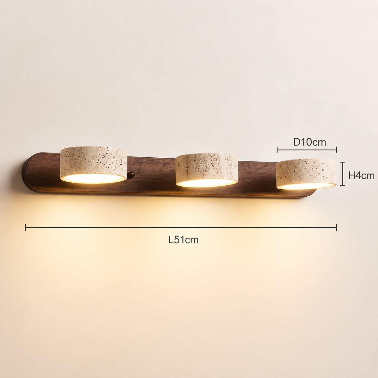 Reid | Travertine Duo LED Wall Light
