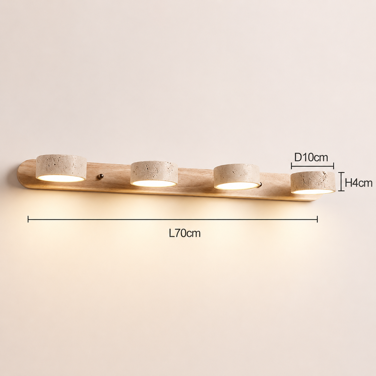 Reid | Travertine Duo LED Wall Light