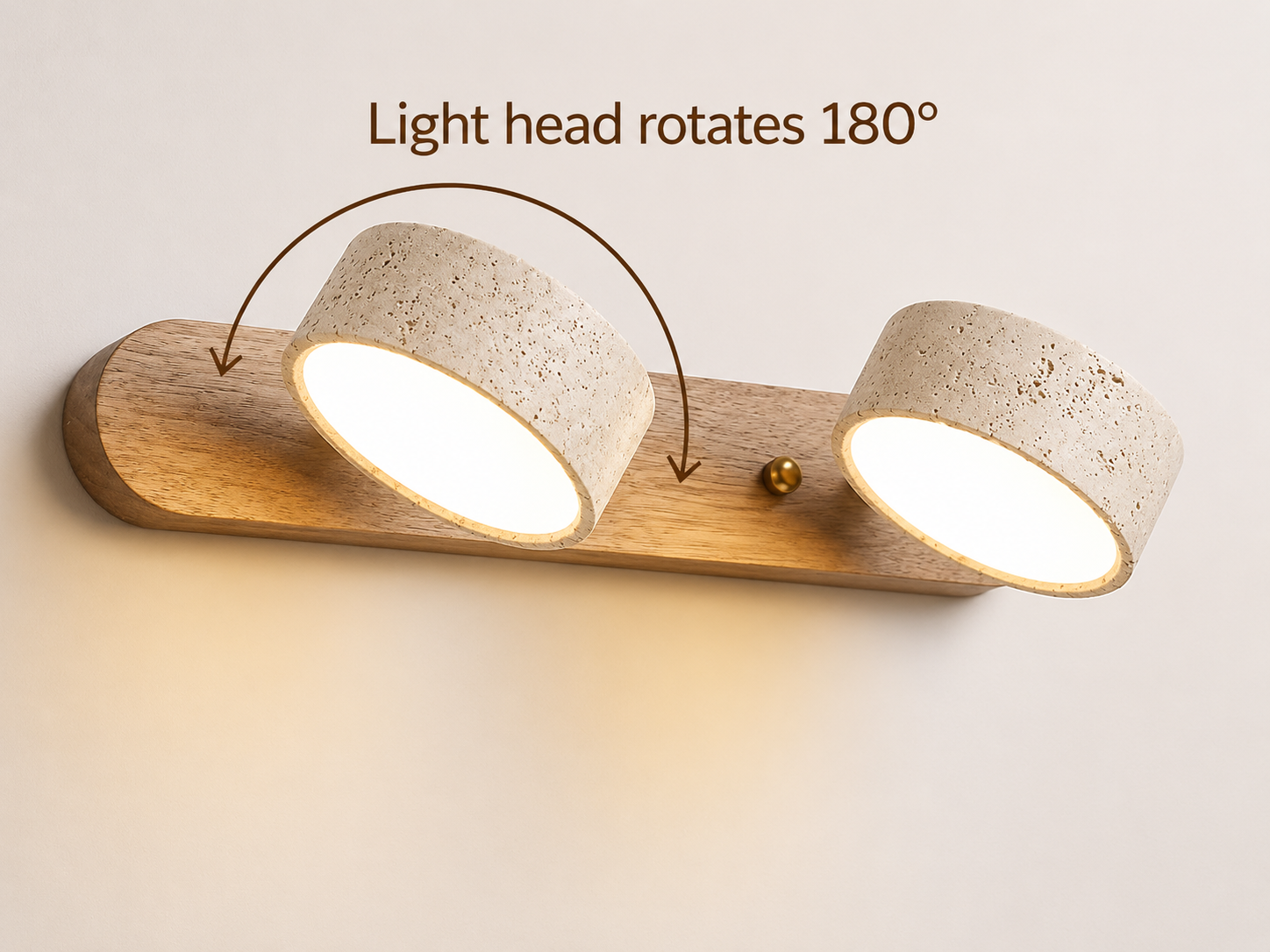 Reid | Travertine Duo LED Wall Light