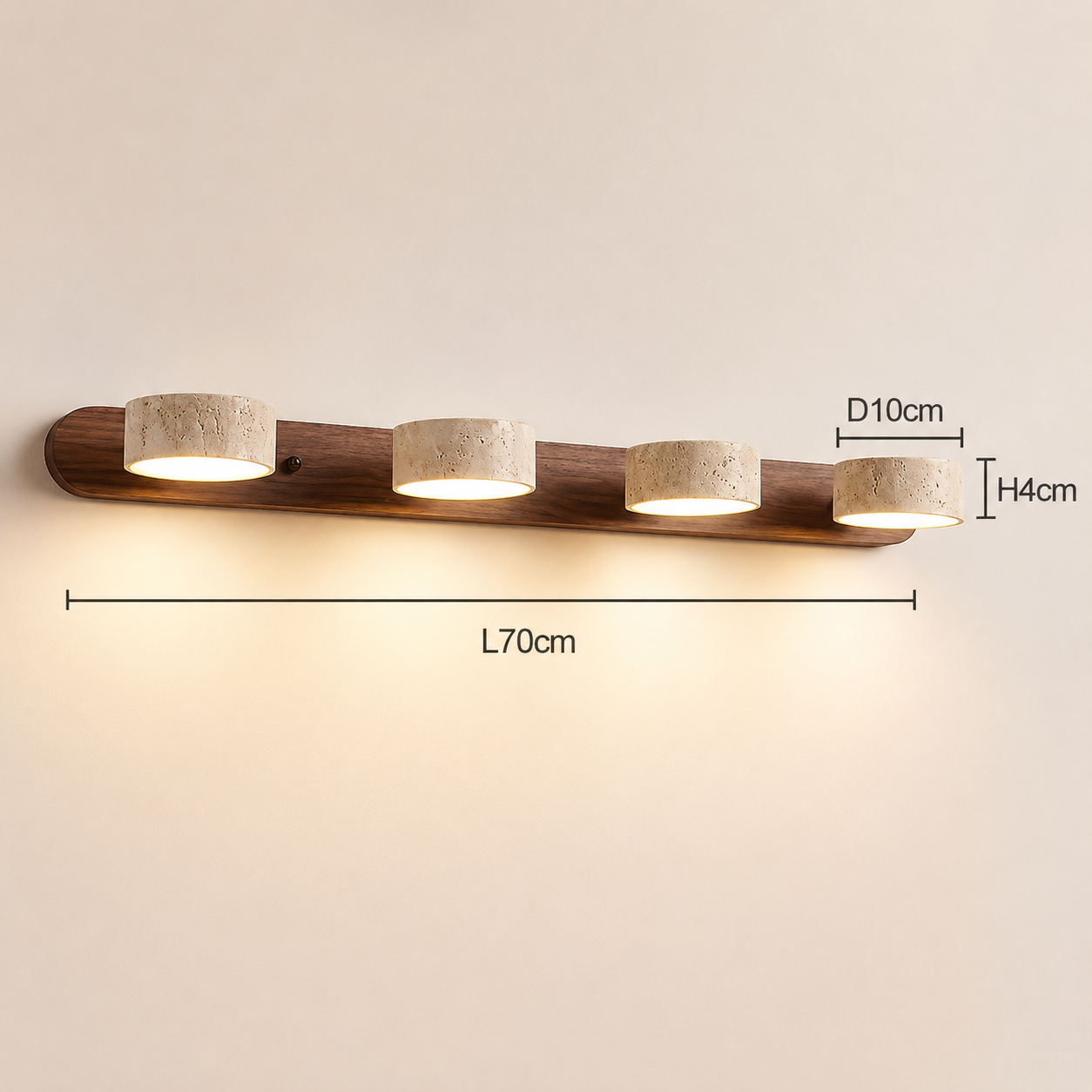 Reid | Travertine Duo LED Wall Light