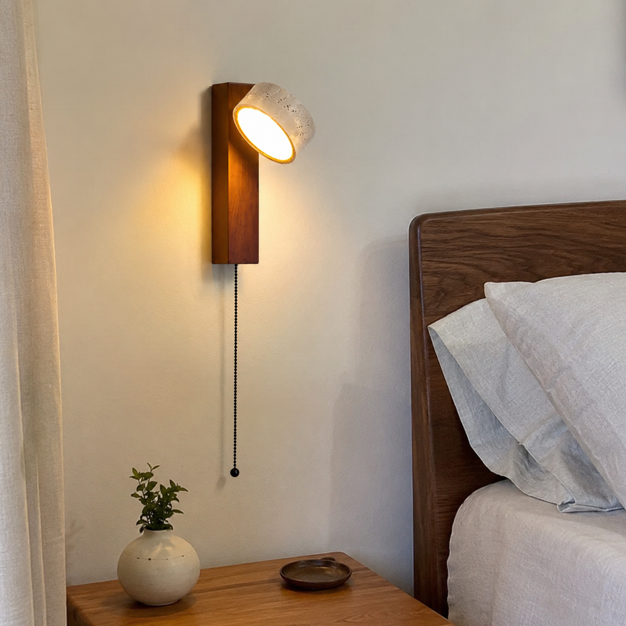 Hugo | Travertine Stone Wall Lamp