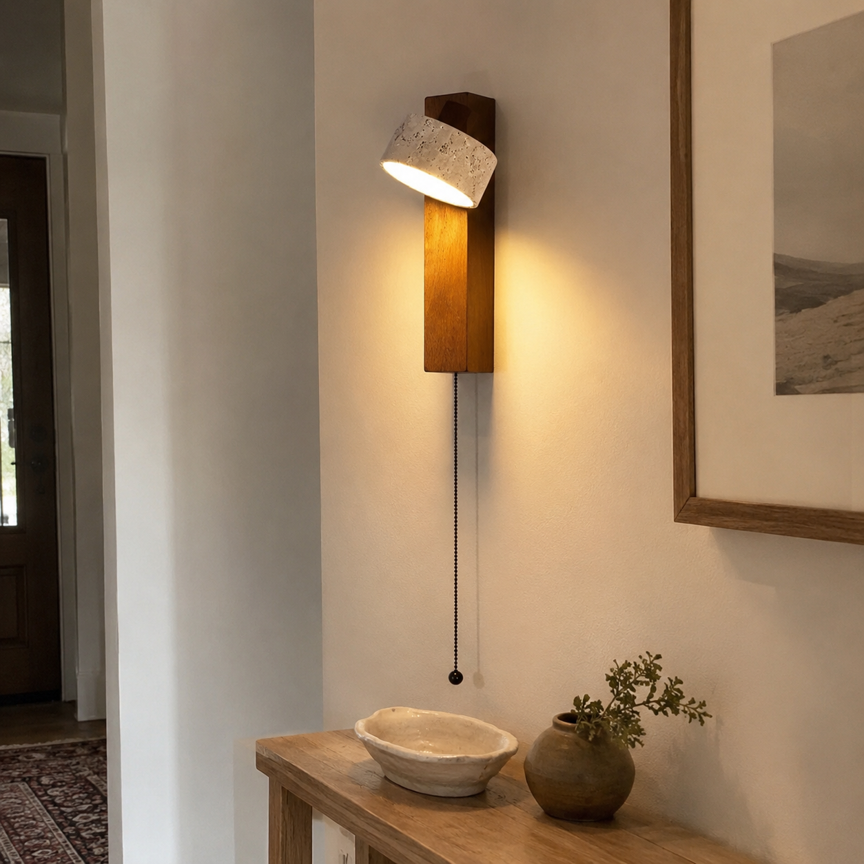 Hugo | Travertine Stone Wall Lamp