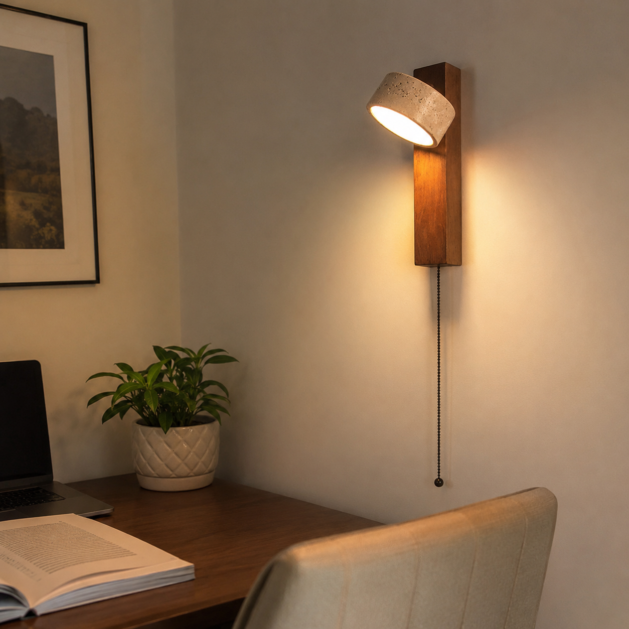 Hugo | Travertine Stone Wall Lamp