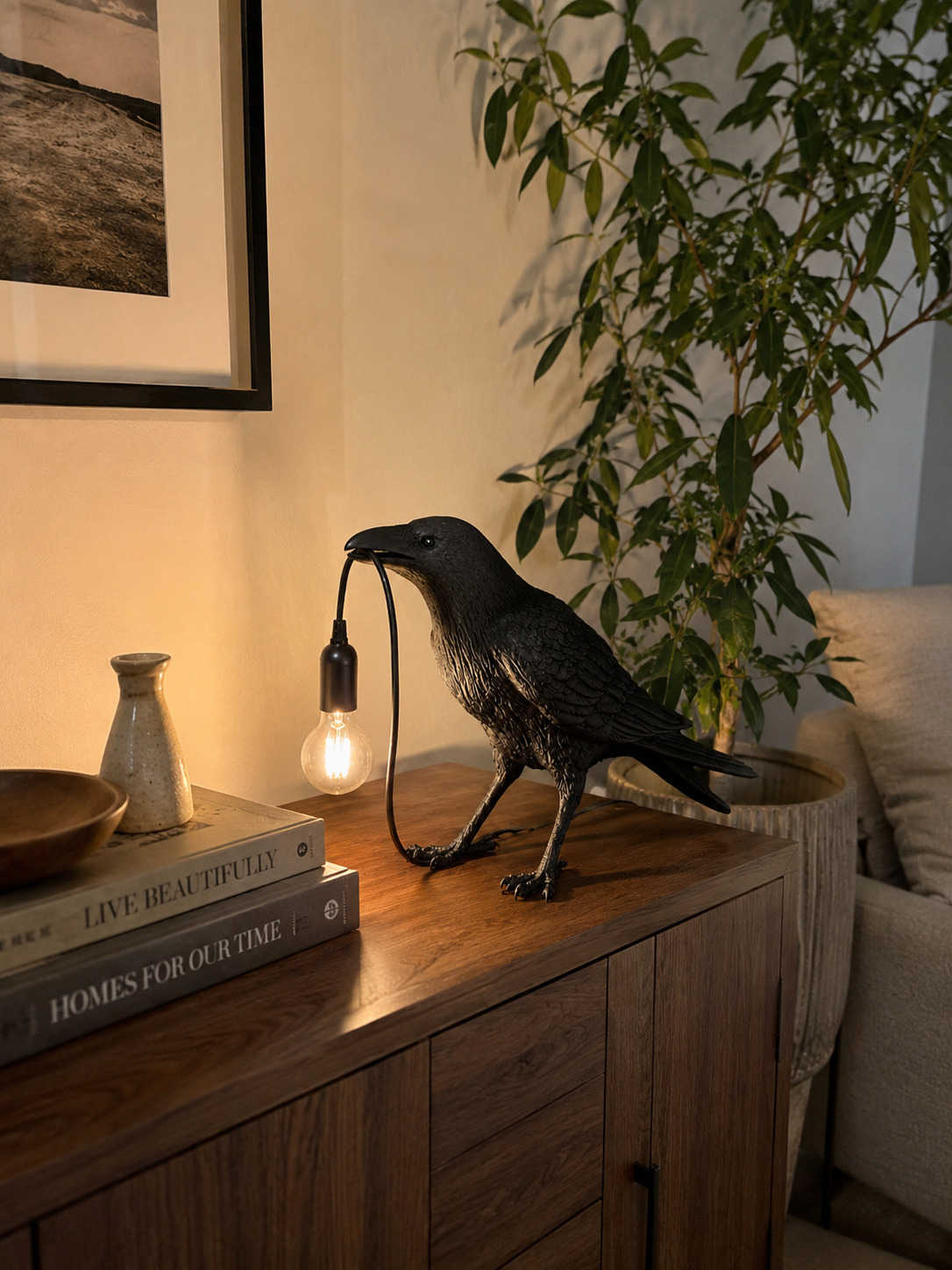 Corvin | Midnight Raven Desk Lamp