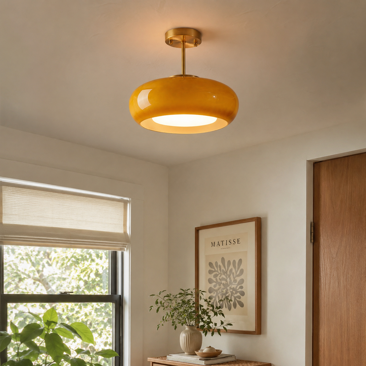 Aurelia | Amber Glass Pendant
