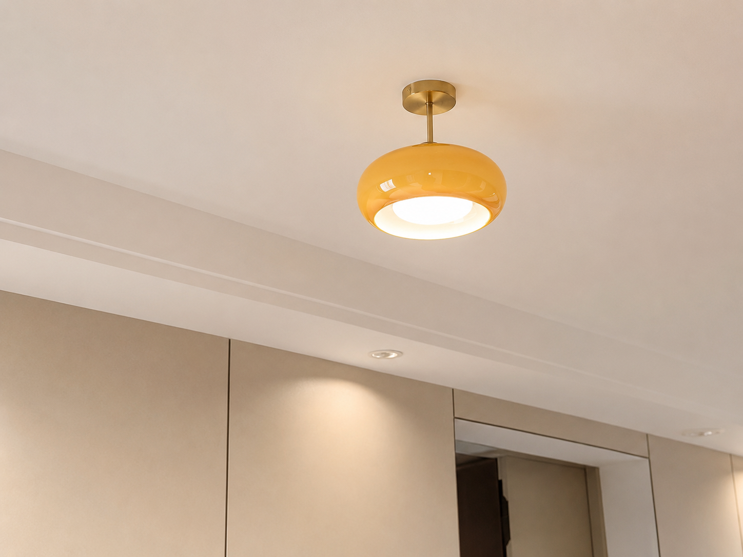 Aurelia | Amber Glass Pendant