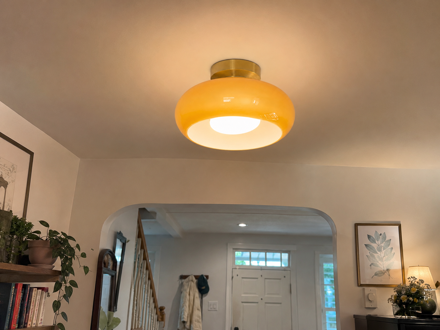 Aurelia | Amber Glass Pendant