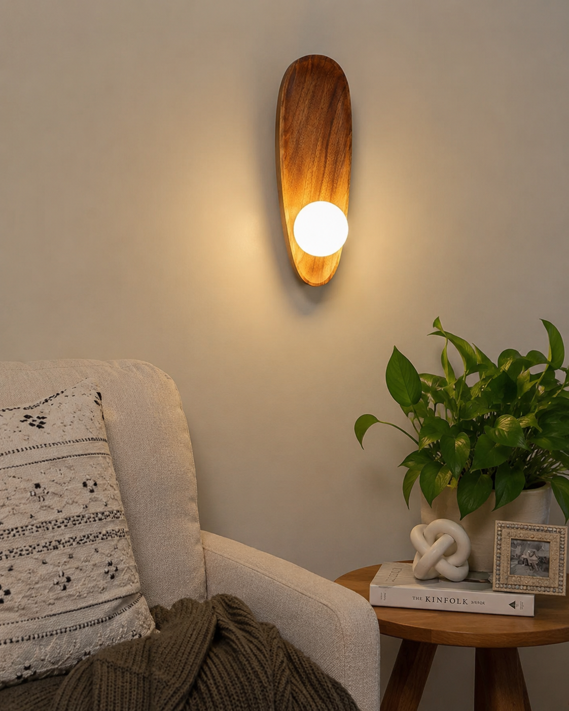 Elowen | Wood Wall Sconce