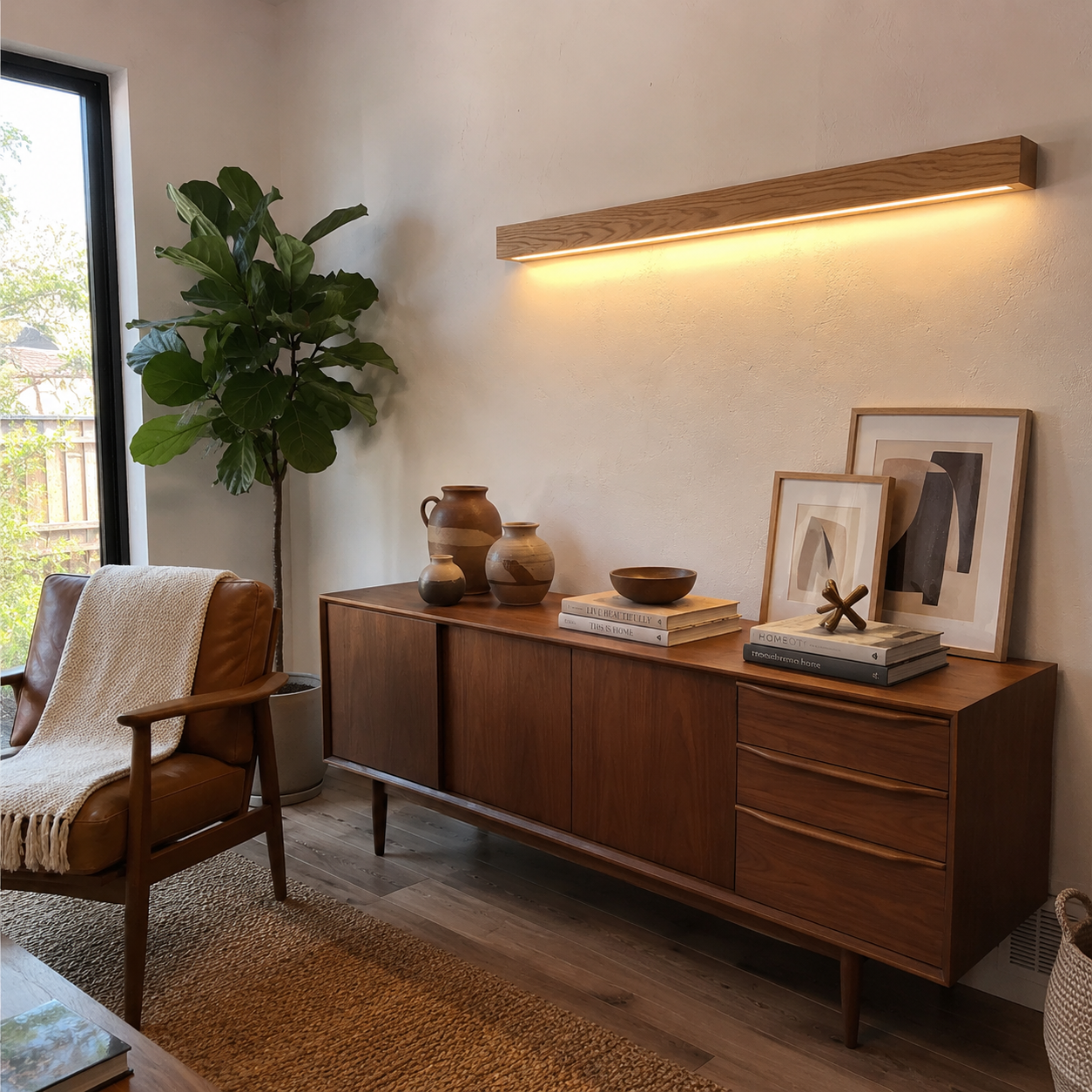 Rowan | Modern Wood LED Wall Lamp