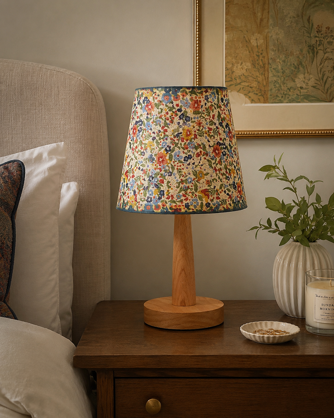Flora | Nordic Wooden Bedside Lamp