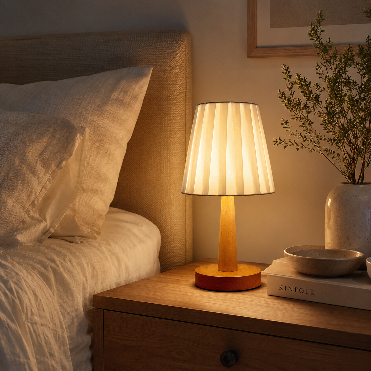 Flora | Nordic Wooden Bedside Lamp