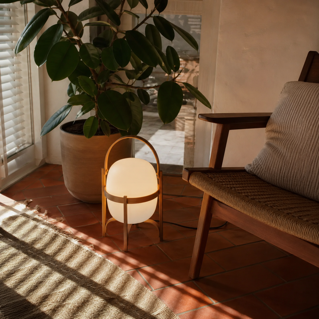 Obi | Japanese Basket Glass Table Lamp