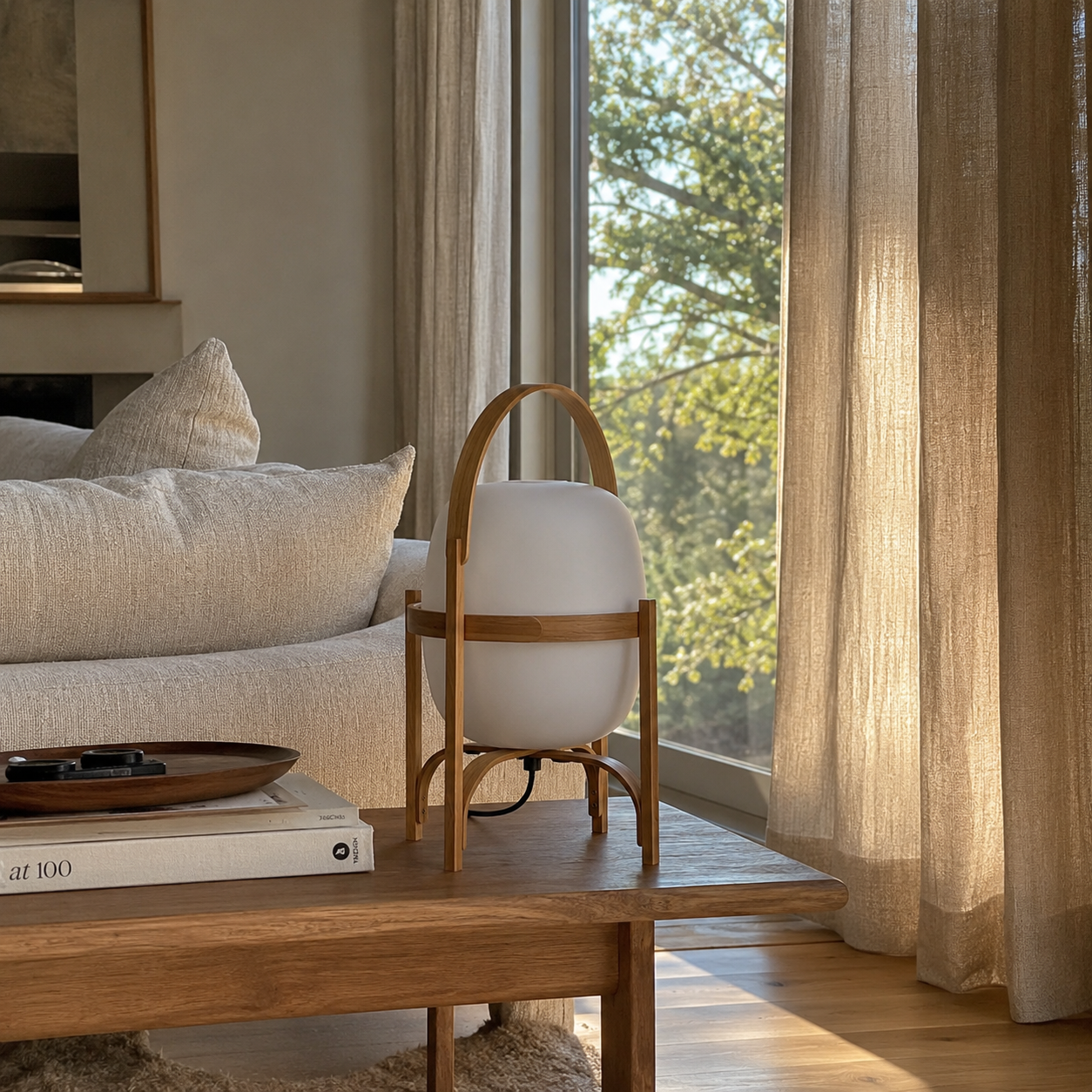 Obi | Japanese Basket Glass Table Lamp
