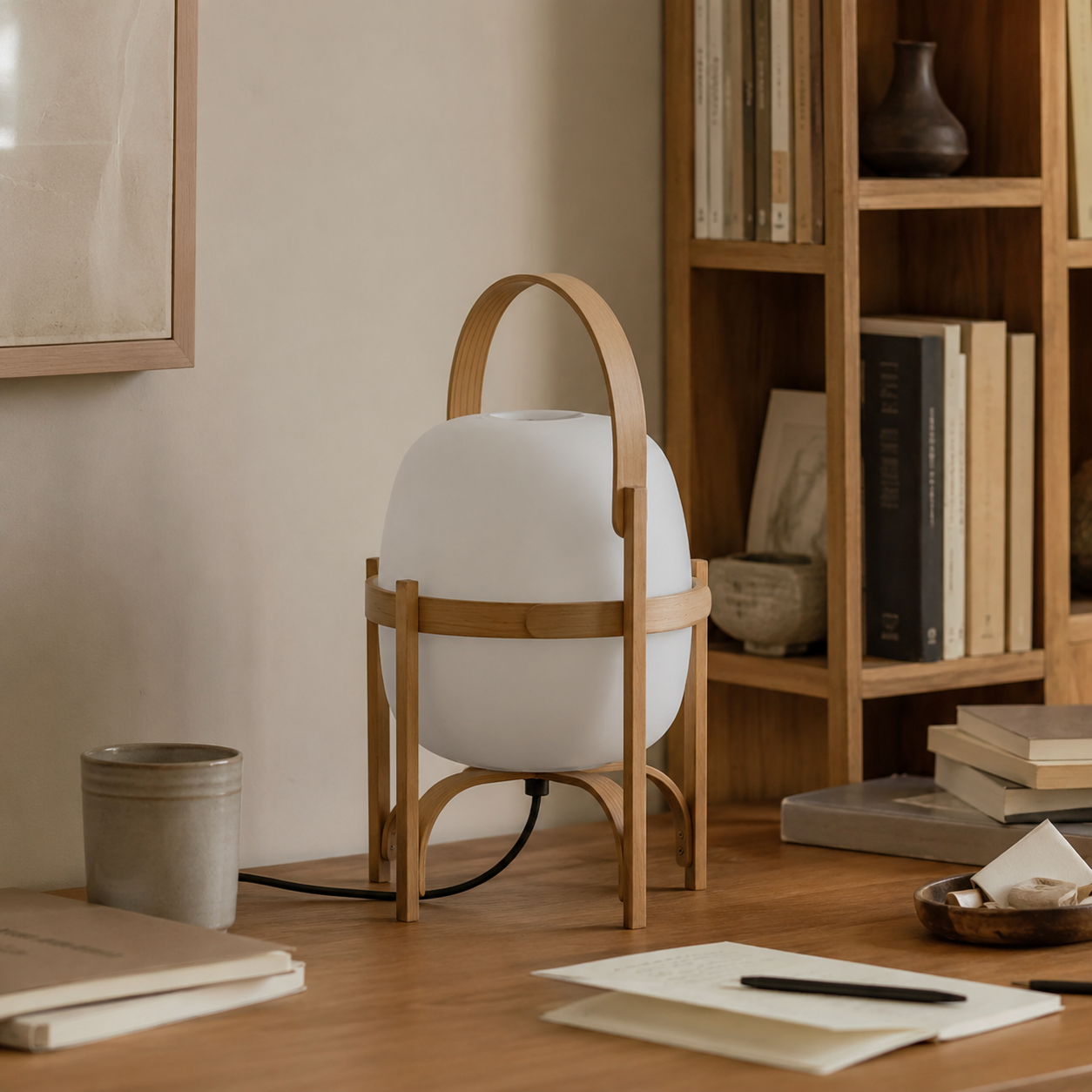 Obi | Japanese Basket Glass Table Lamp