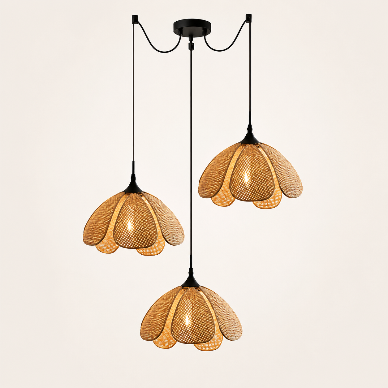 Maribel | Rattan Flower Pendant Light