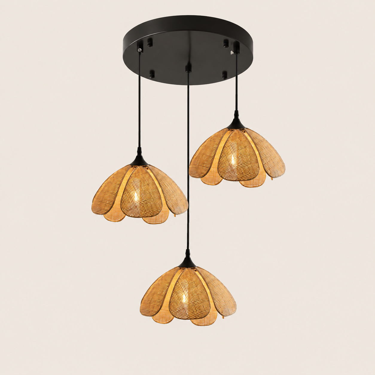 Maribel | Rattan Flower Pendant Light