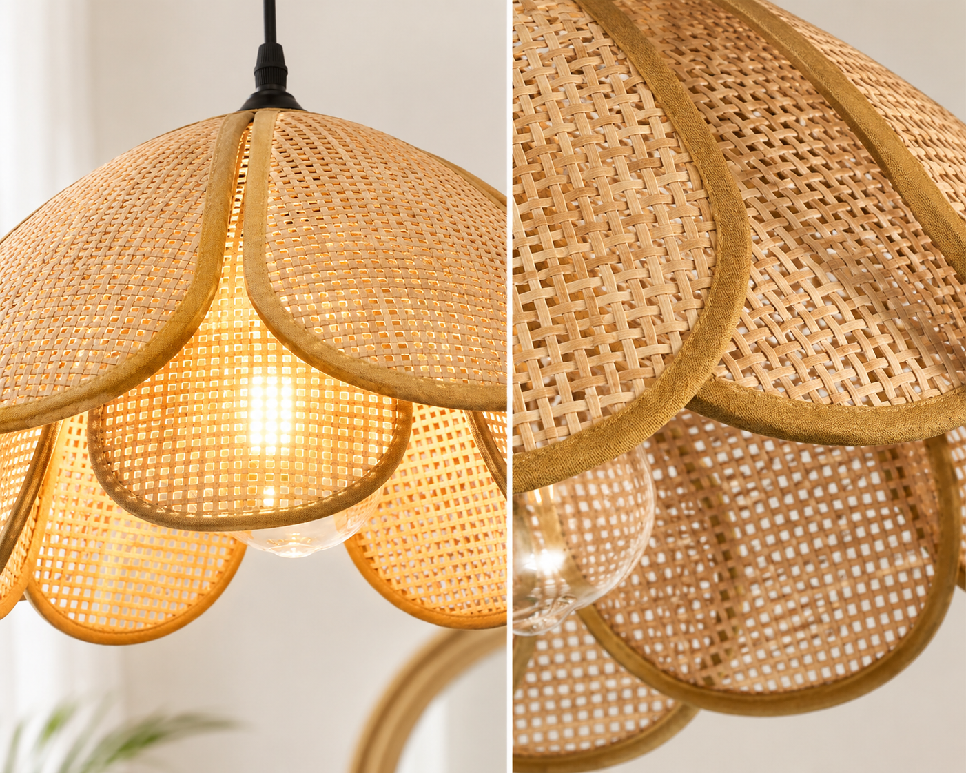 Maribel | Rattan Flower Pendant Light