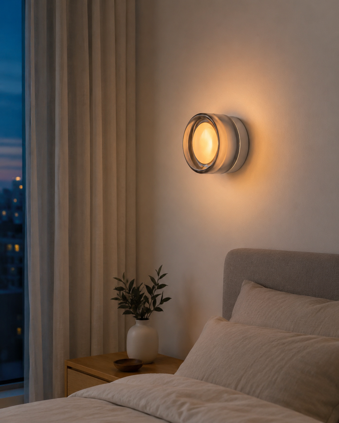 Noa | Round Glass Wall Sconce
