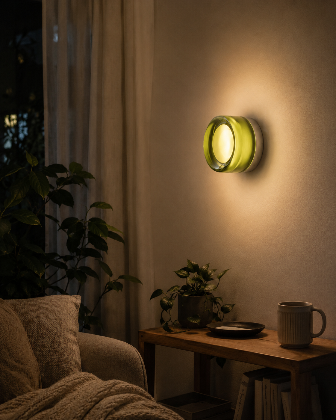 Noa | Round Glass Wall Sconce