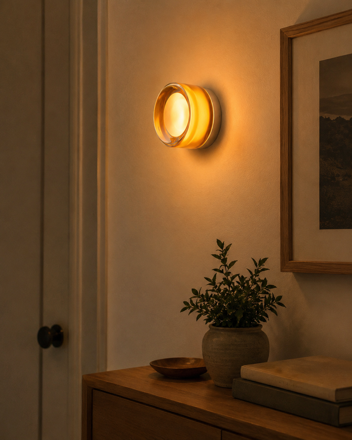 Noa | Round Glass Wall Sconce