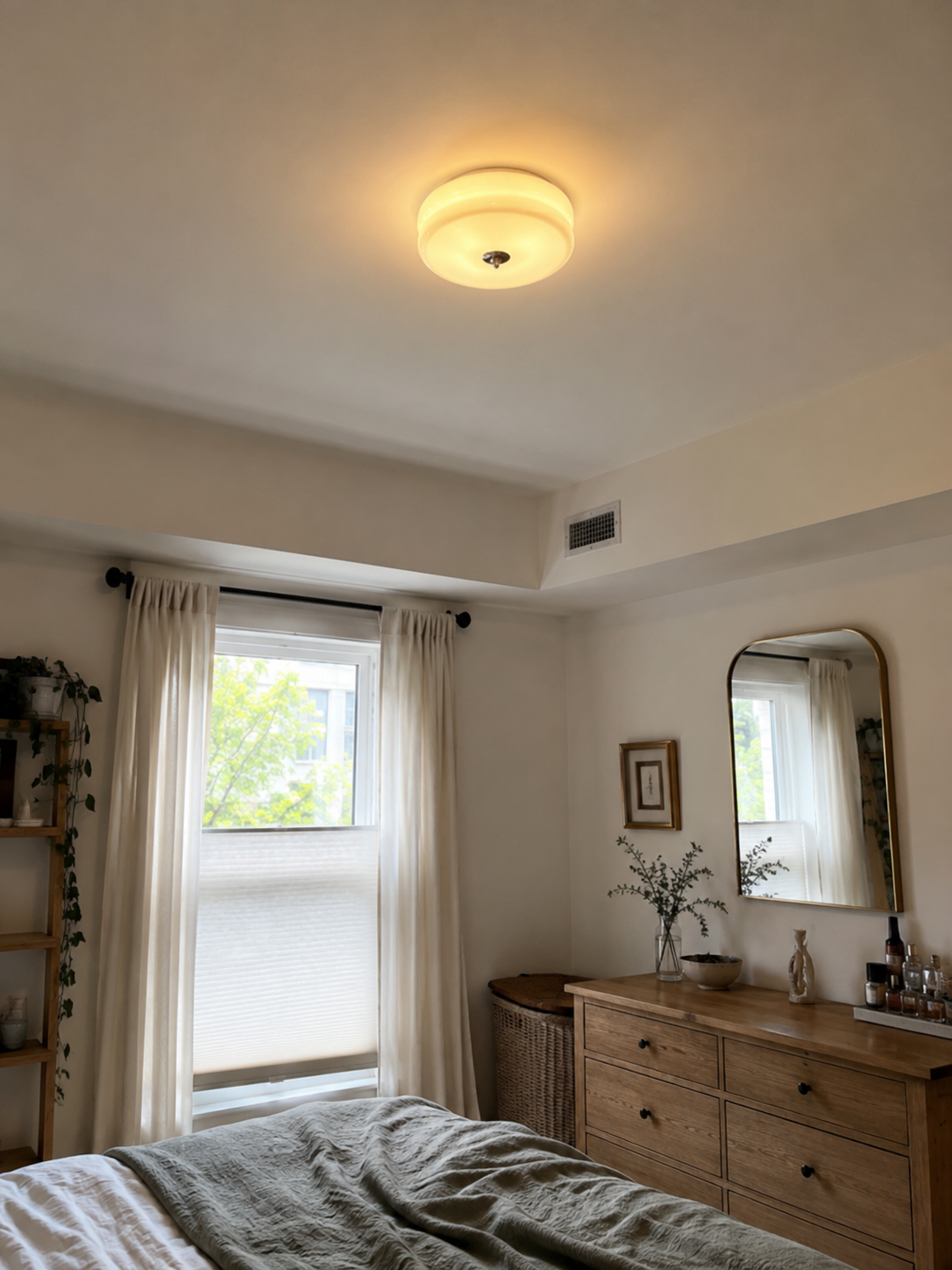 Nora | French Cream Halo Ceiling Light