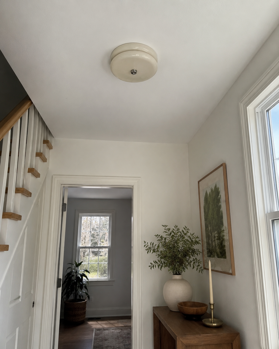 Nora | French Cream Halo Ceiling Light