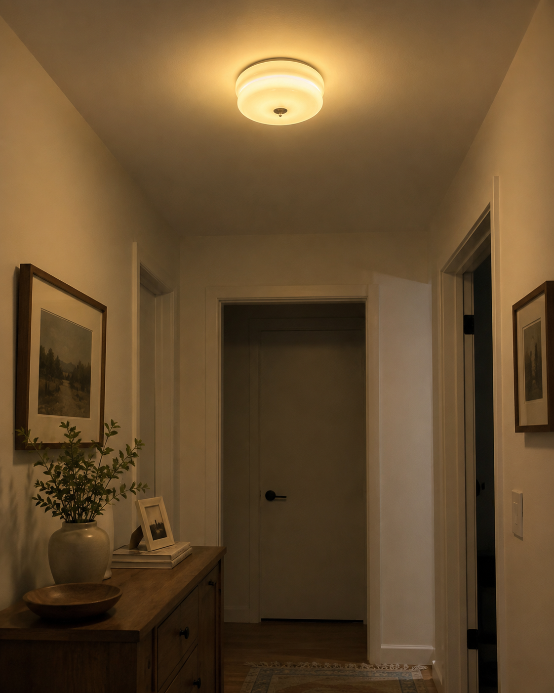 Nora | French Cream Halo Ceiling Light