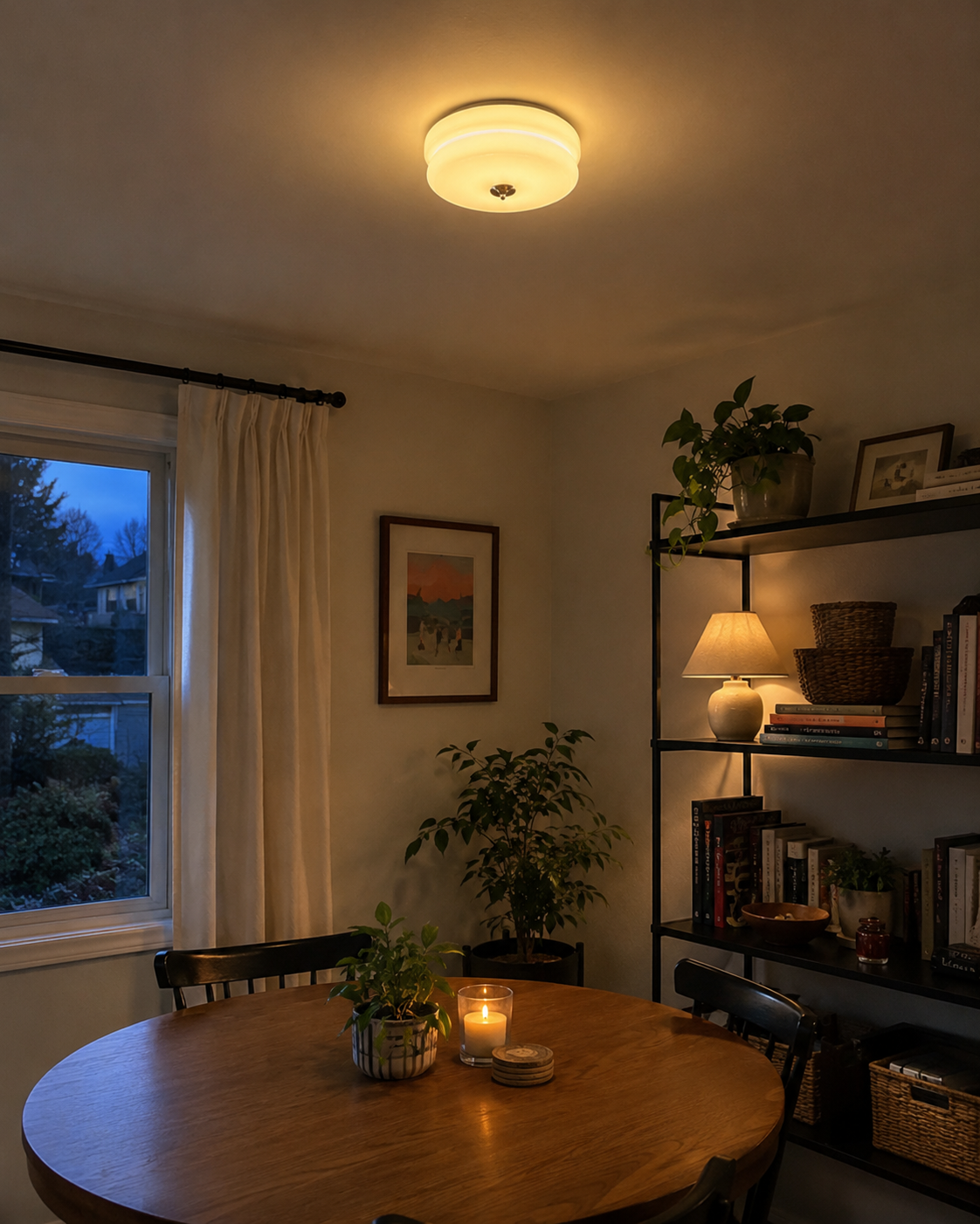 Nora | French Cream Halo Ceiling Light