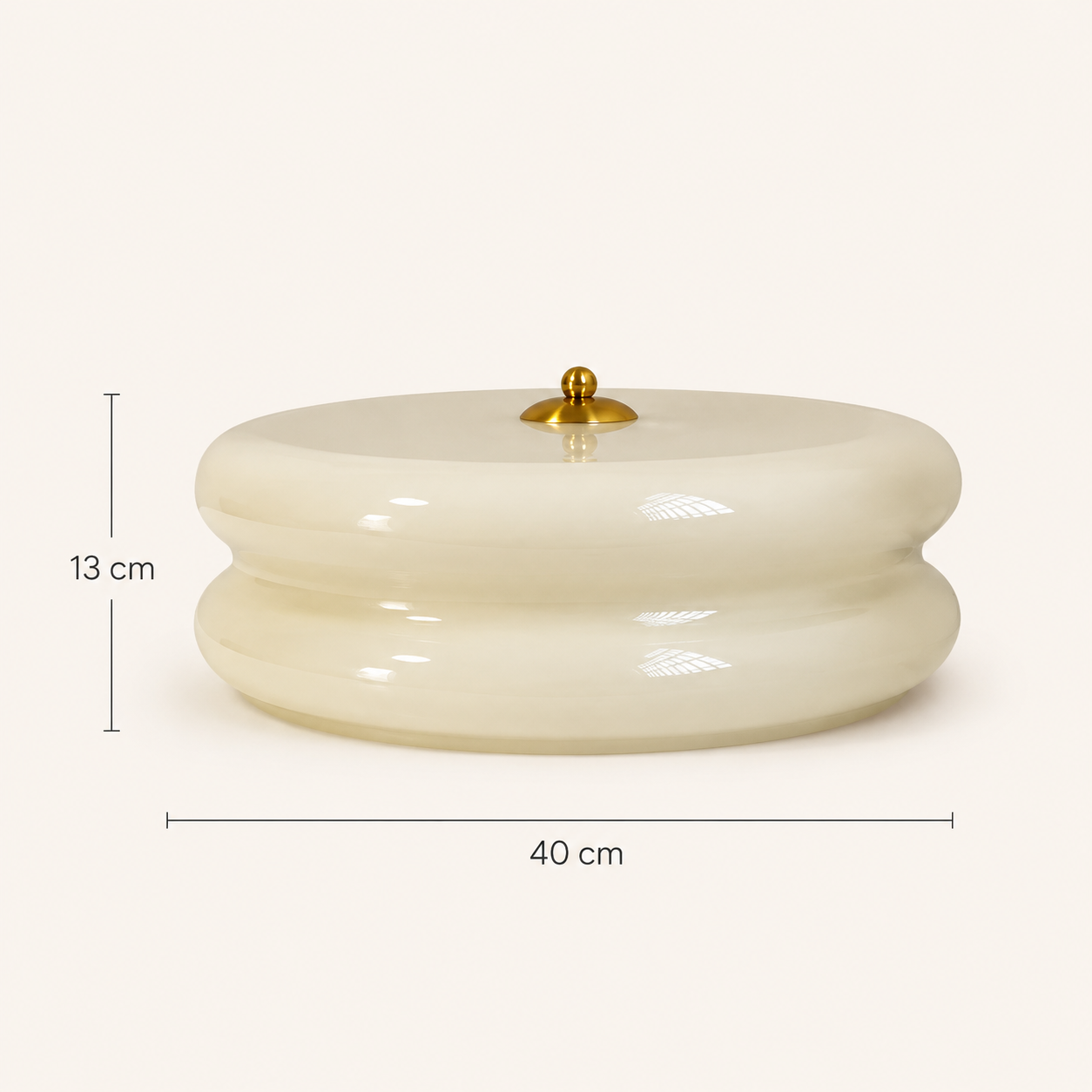 Nora | French Cream Halo Ceiling Light
