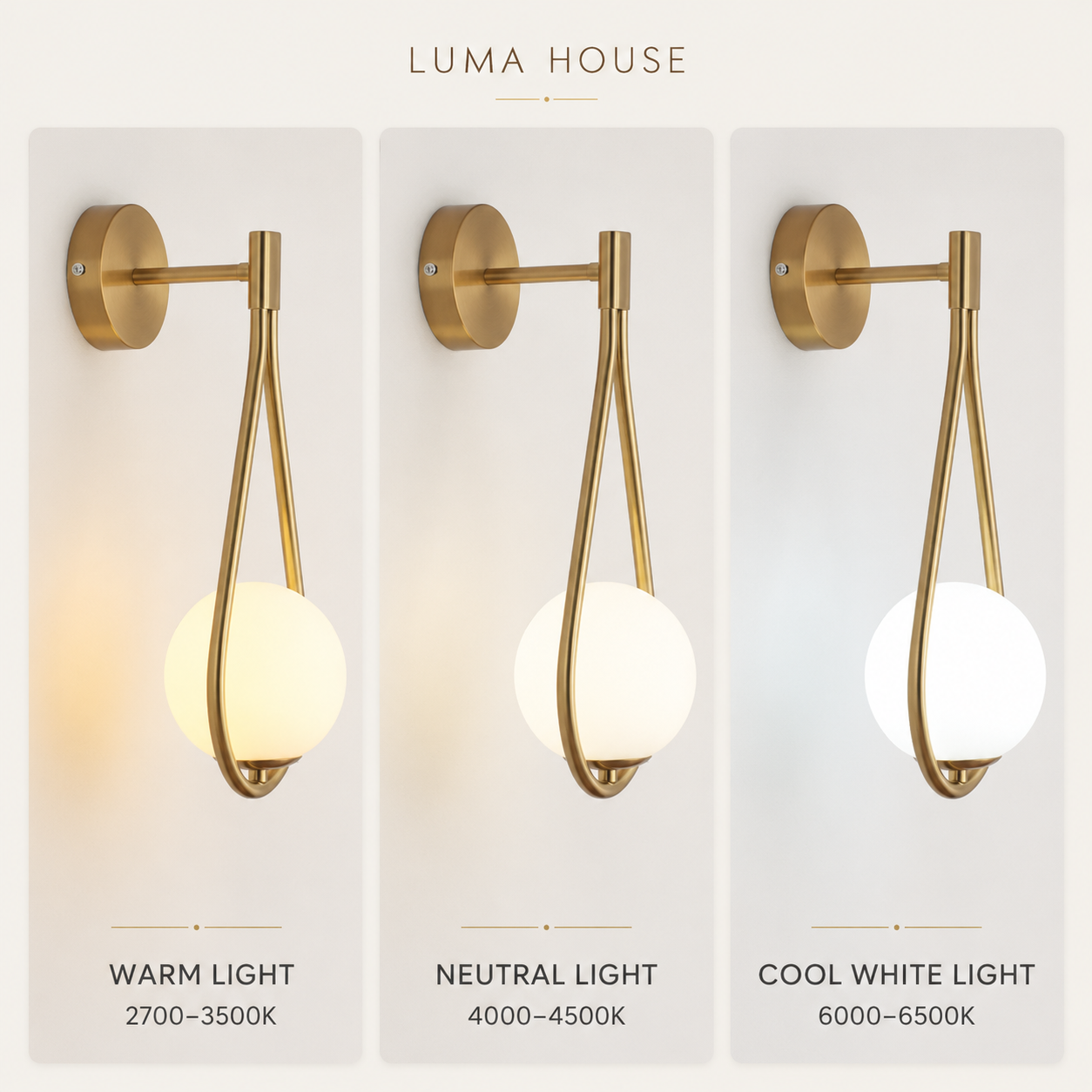 Luna |Drop Glass Ball LED Wall Sconce