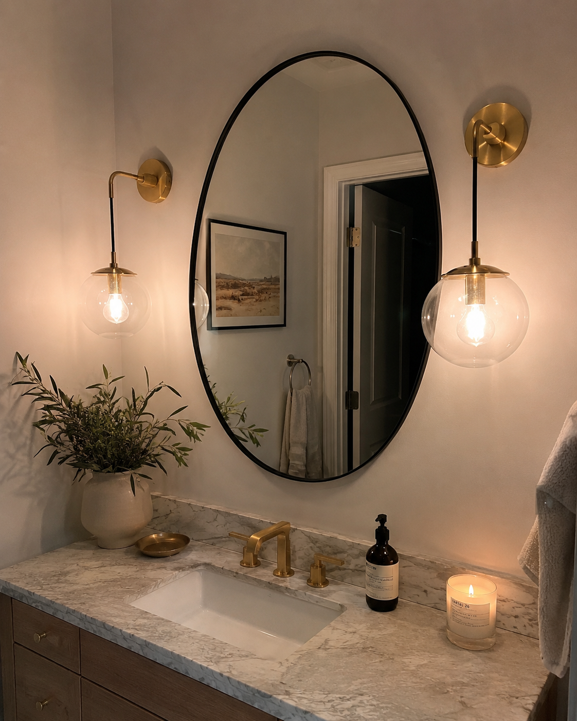 Lola | Glass Ball Wall Sconce