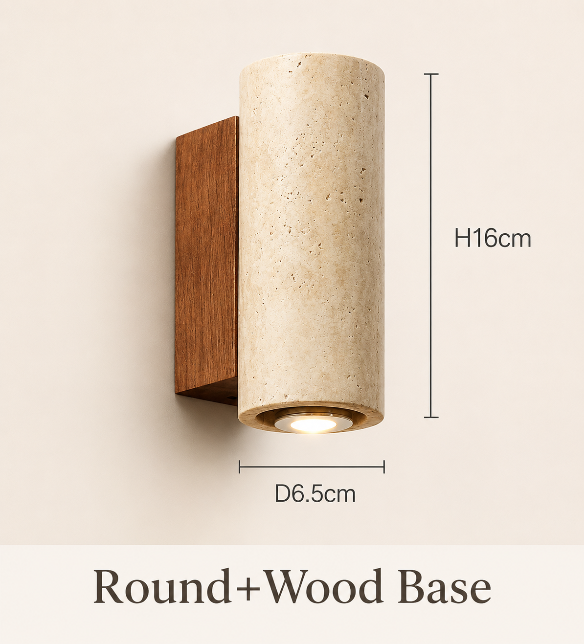 Solene | Wabi Sabi Travertine Wall Sconce