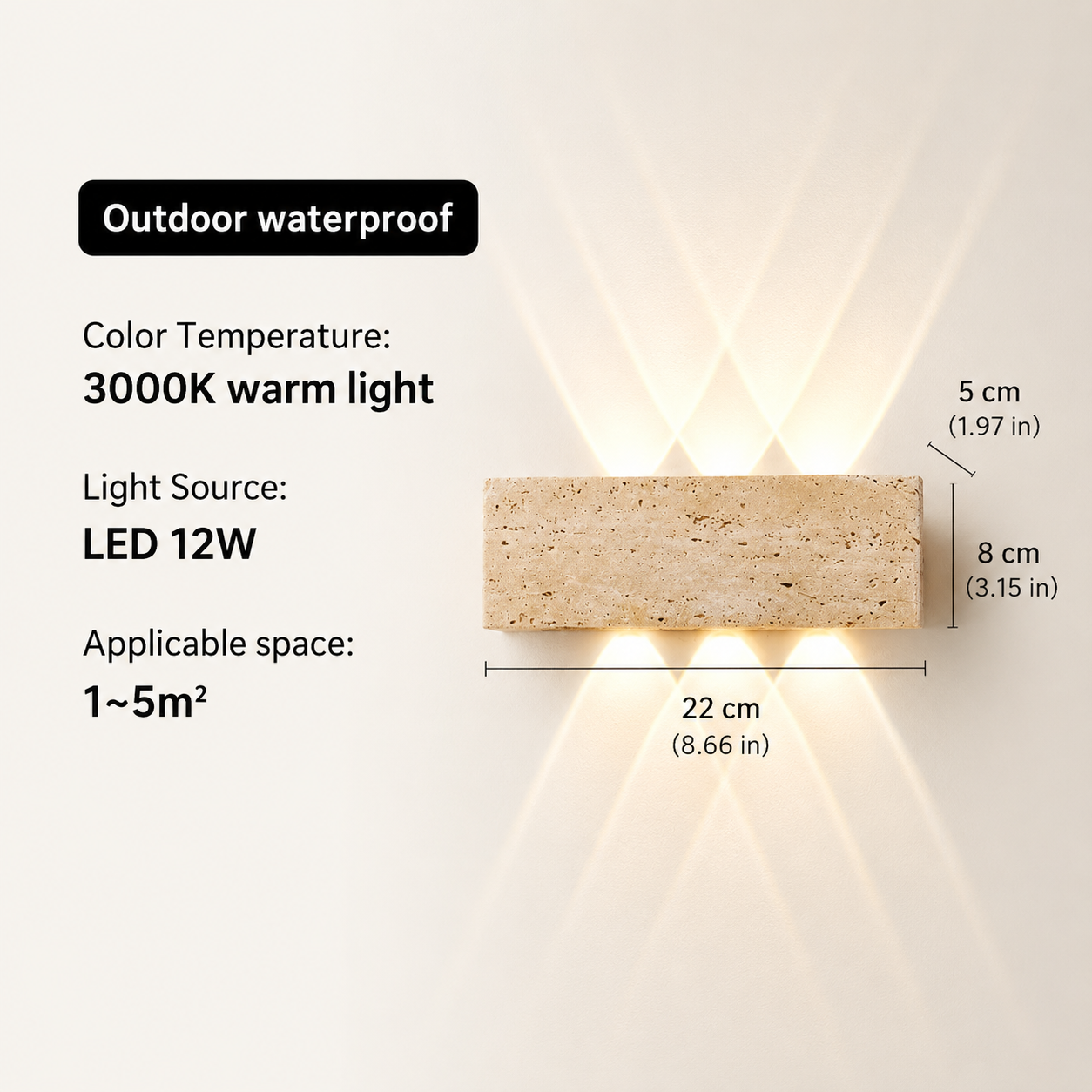 Solara | Stone Wall Light