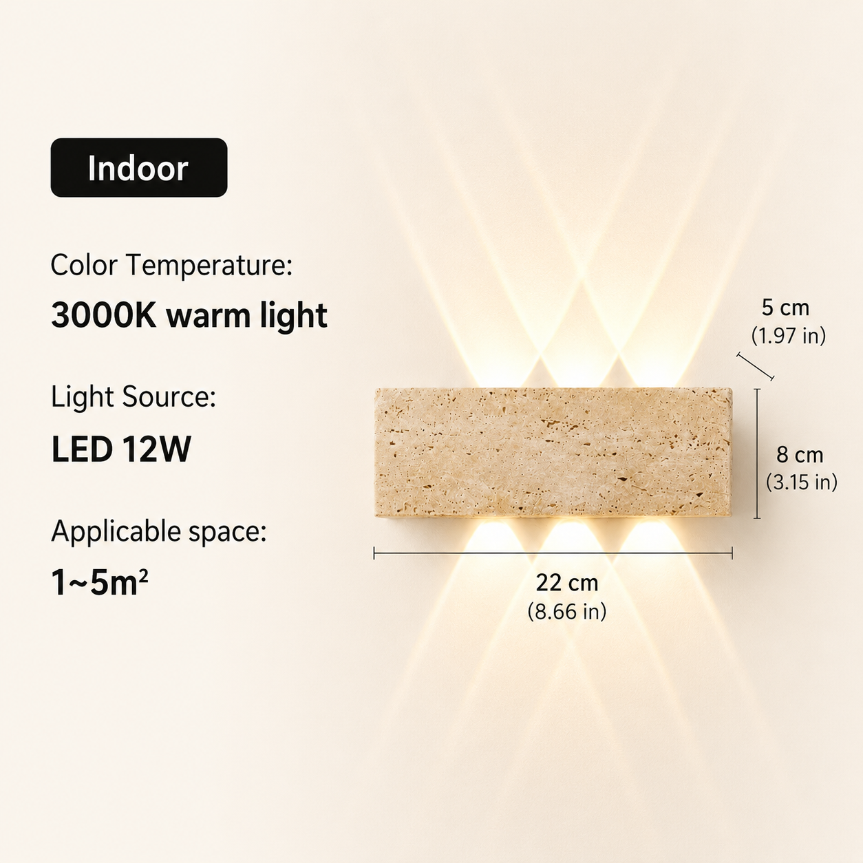 Solara | Stone Wall Light