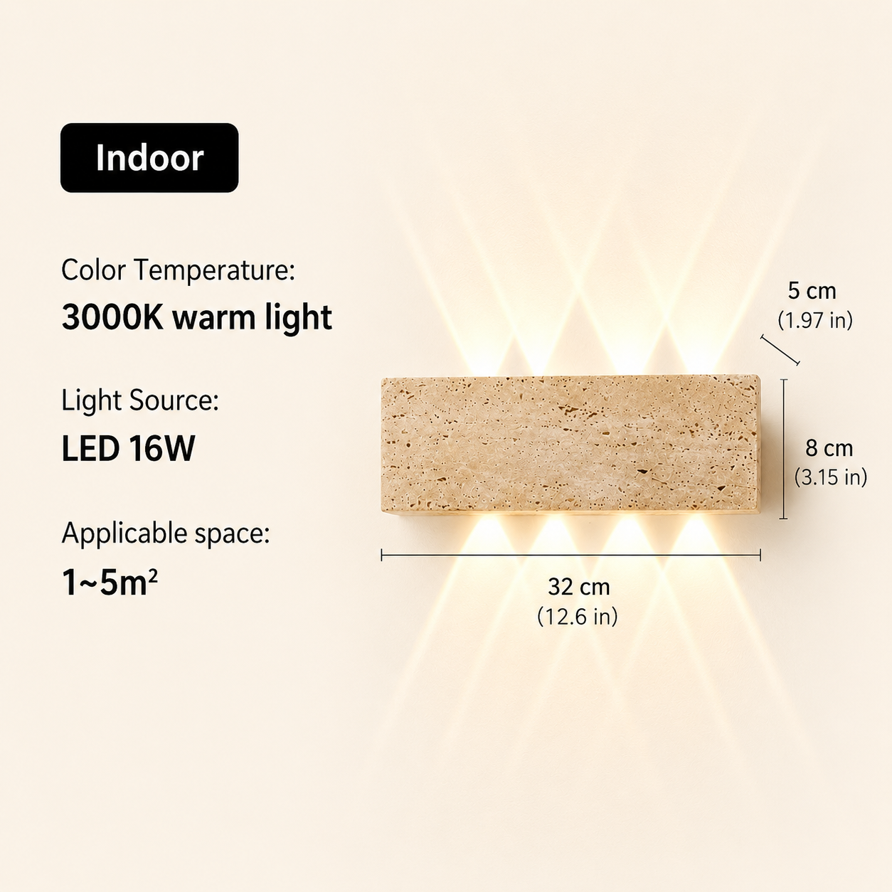 Solara | Stone Wall Light