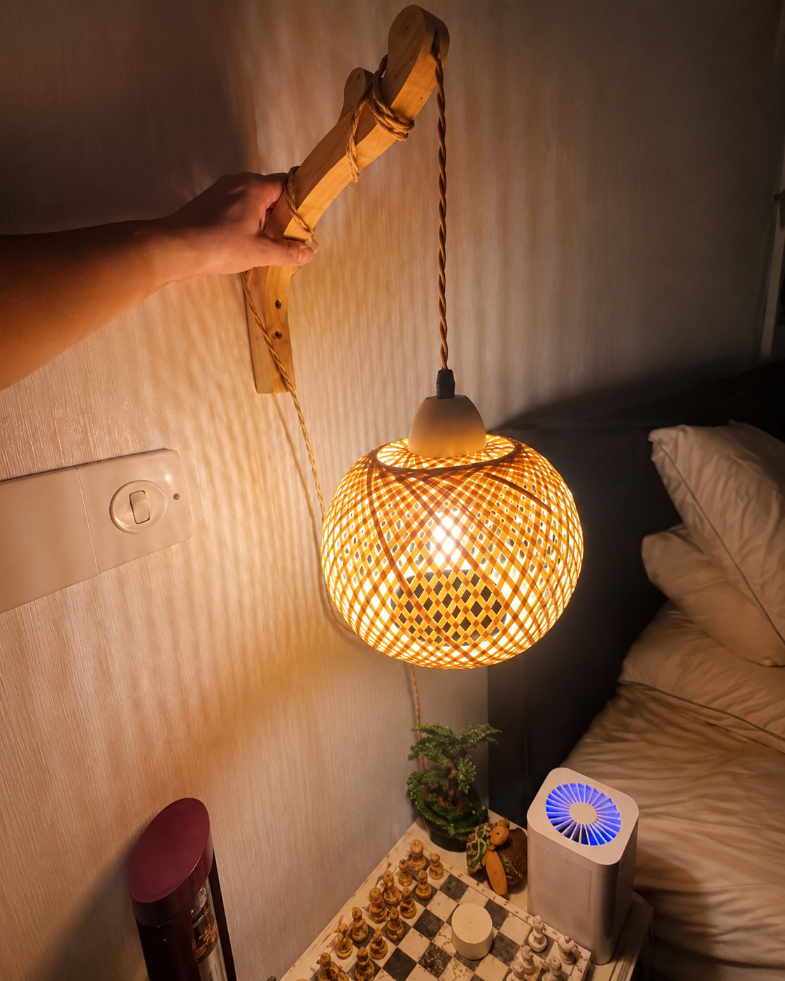 Nori | Woven Rattan Wall Lantern